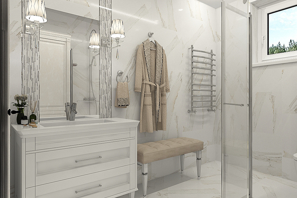 Обложка проекта: Санузел современный с элементами классики