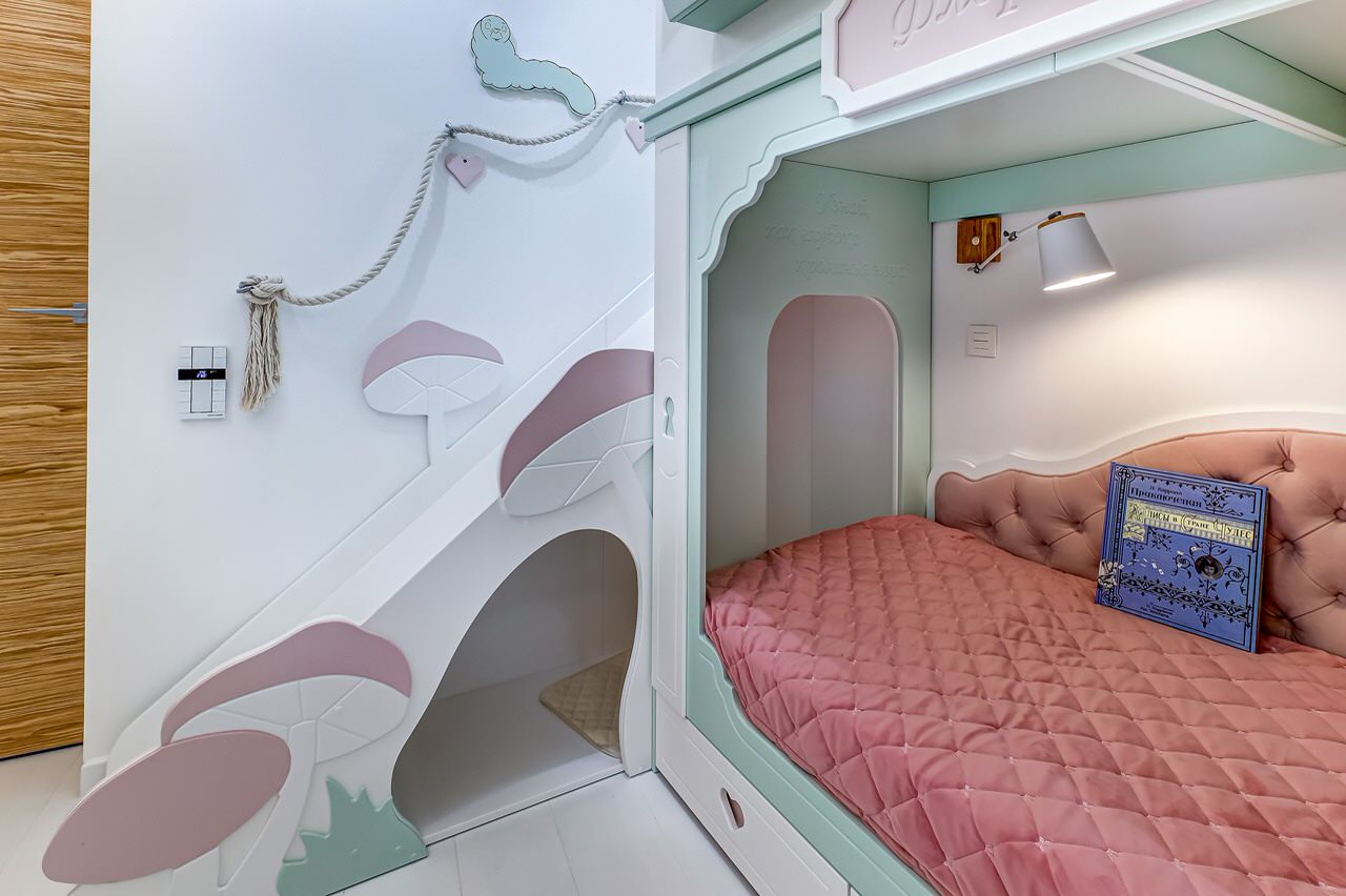 Дизайн-интерьер детской комнаты в стиле "Алиса в стране чудес"