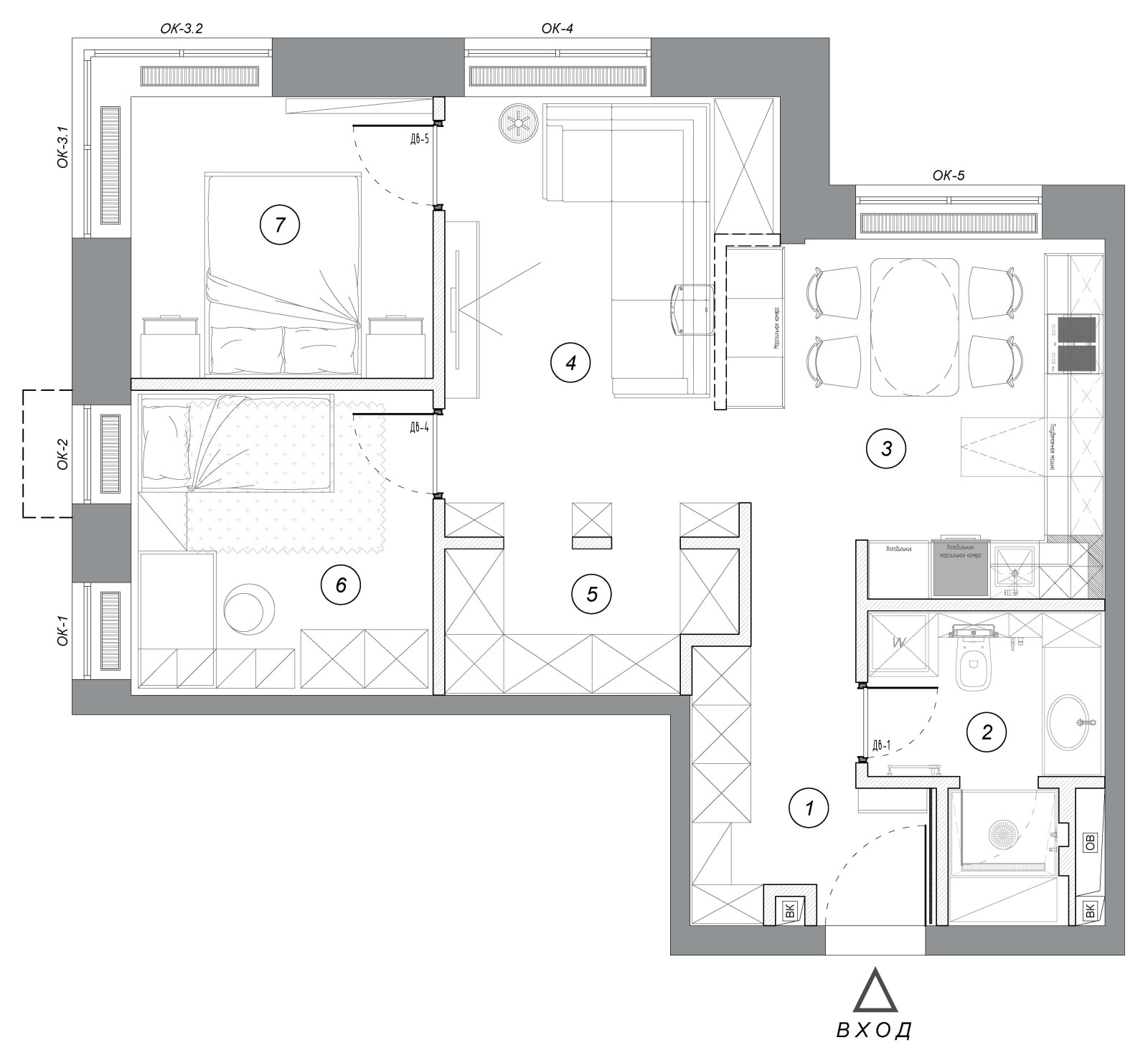 Обложка проекта: Необычная квартира для молодой семьи