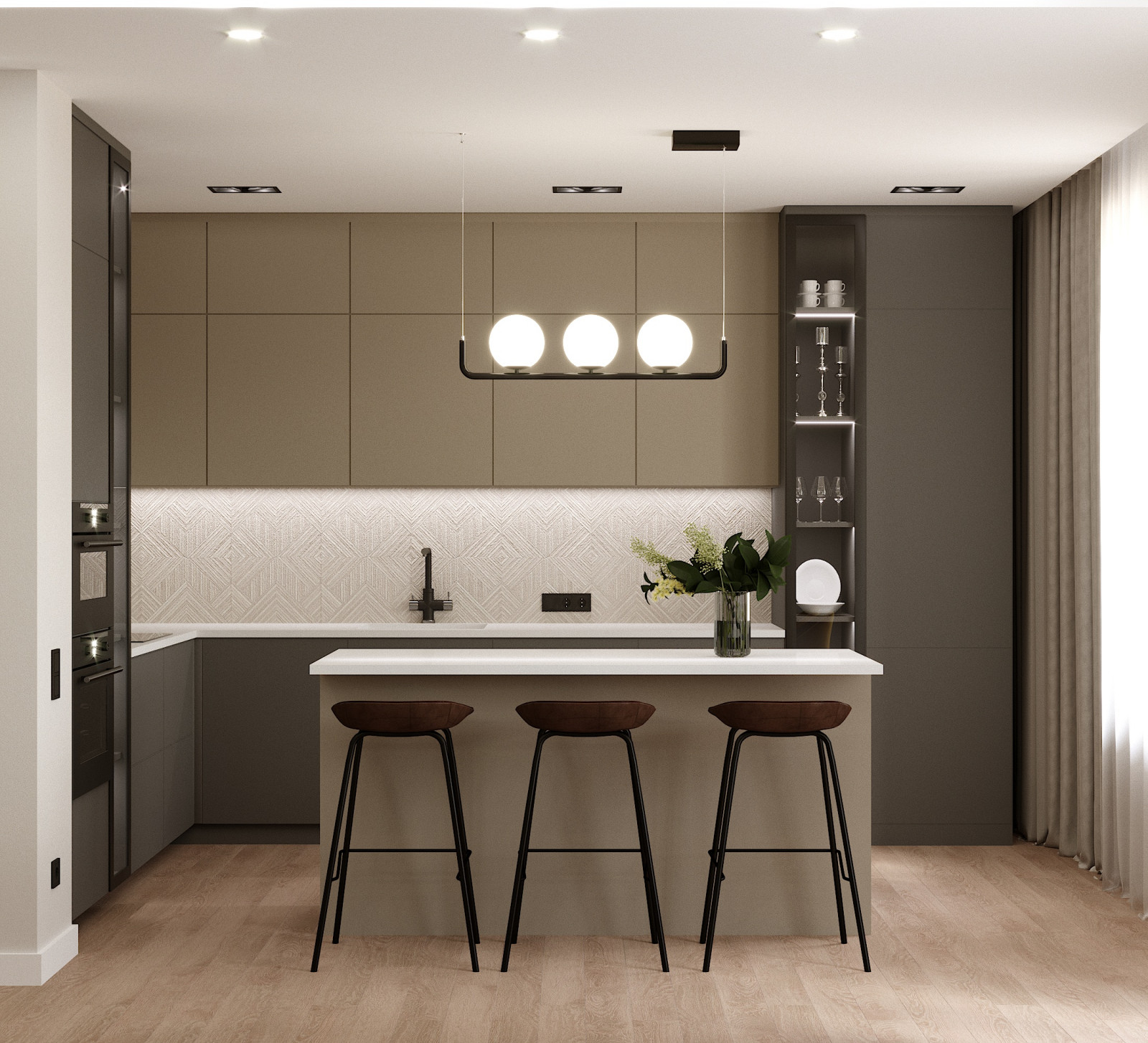 Дизайн-проект квартиры, площадью 99,1 м2 в г. Новосибирск