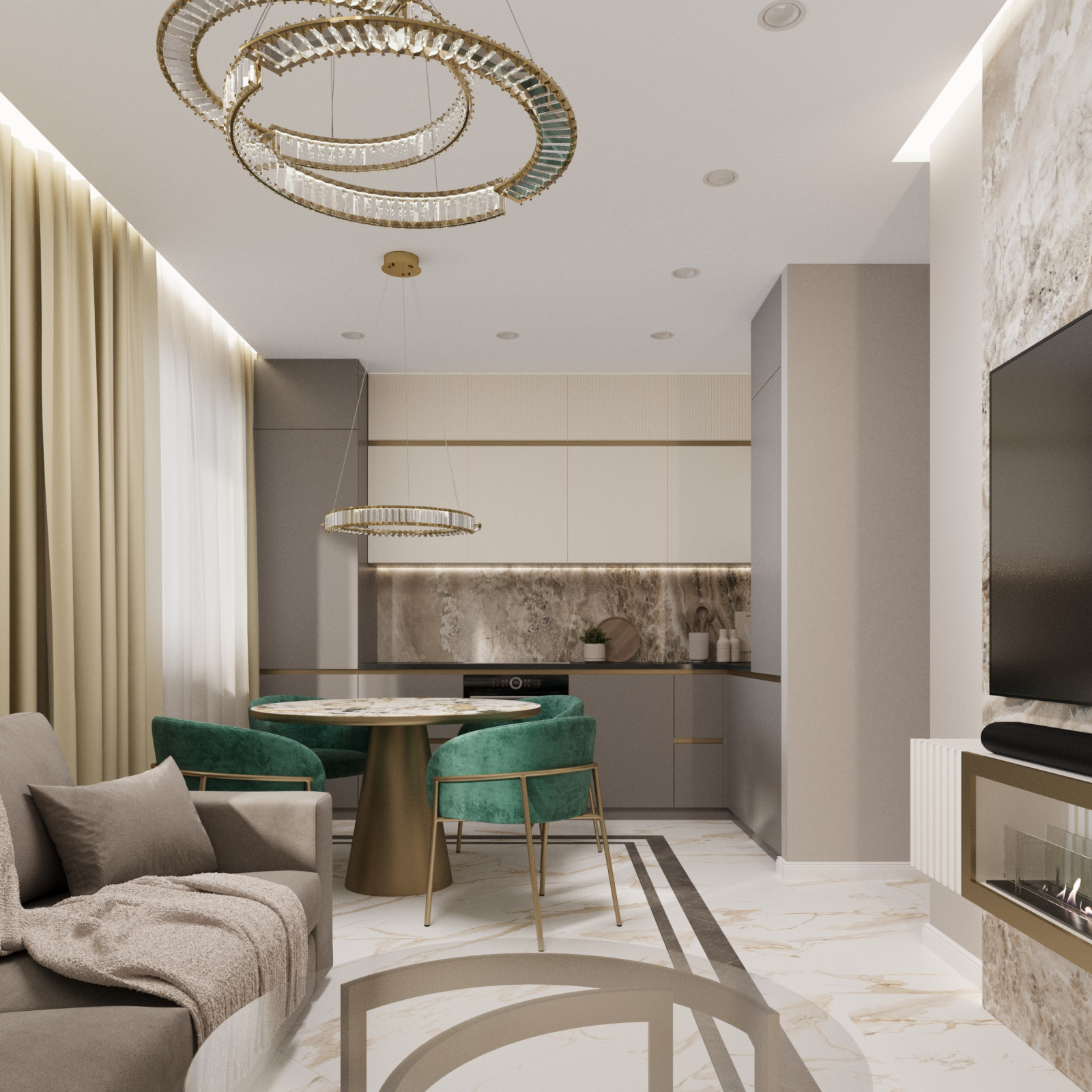 Обложка проекта: Квартира в стиле ар деко