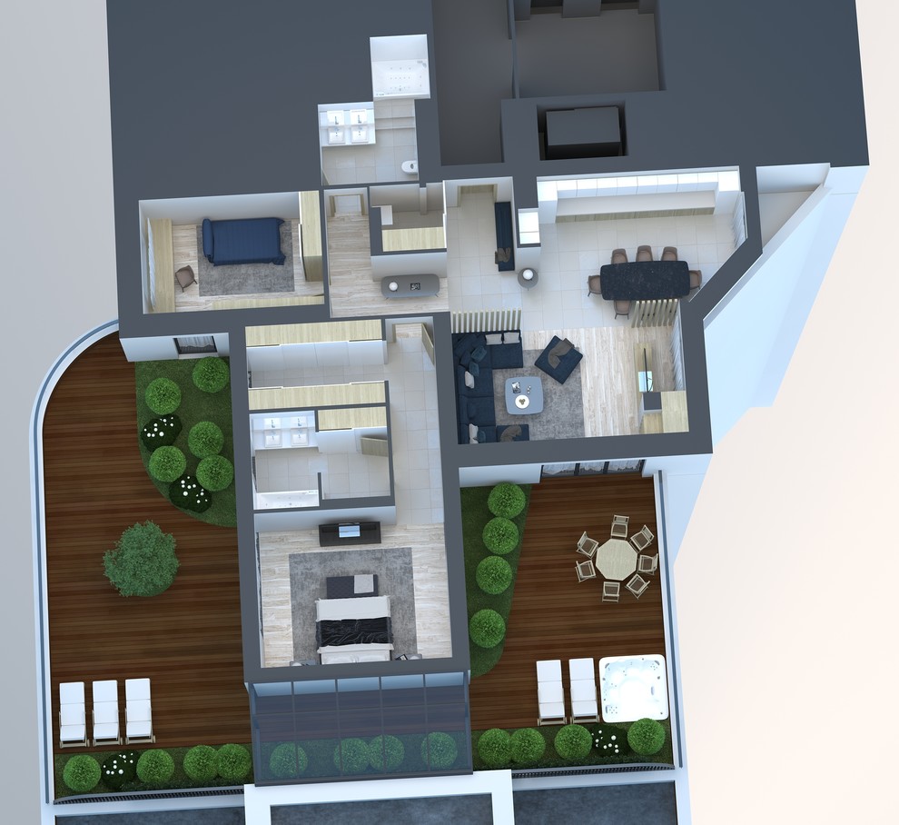 Планировка вид сверху ракурс 2.