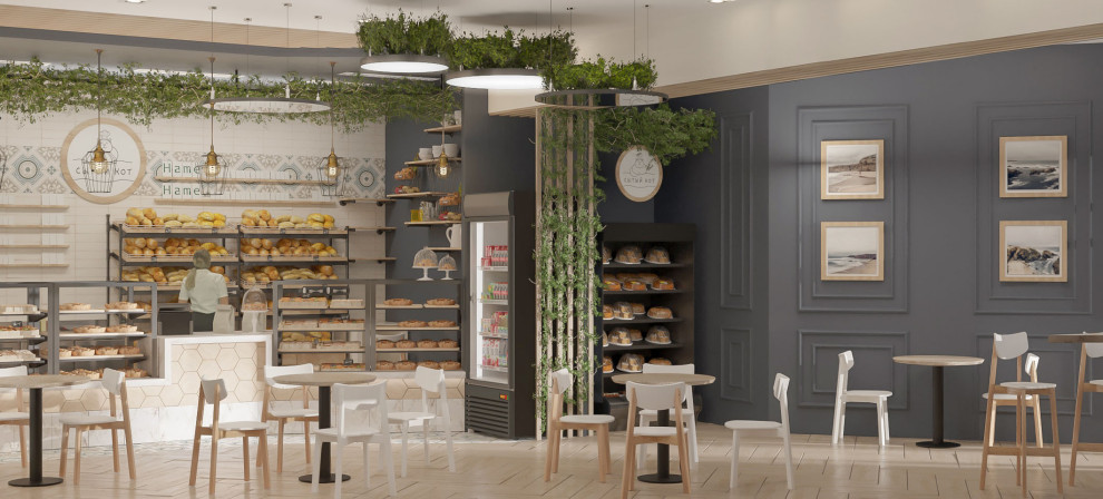 Обложка проекта: Магазин-пекарня. Площадь объекта: 120 м².