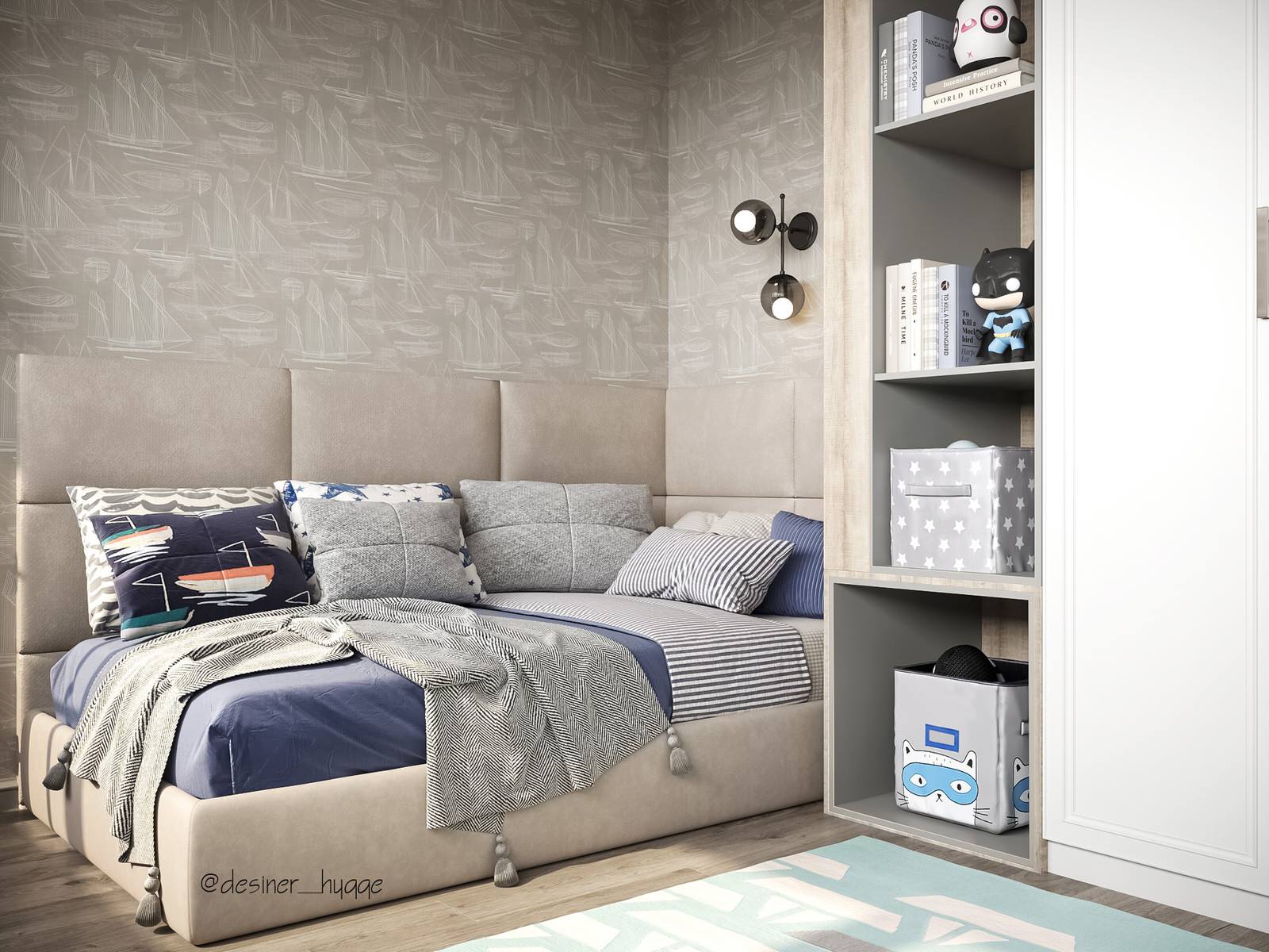 Детская с мансардным остеклением