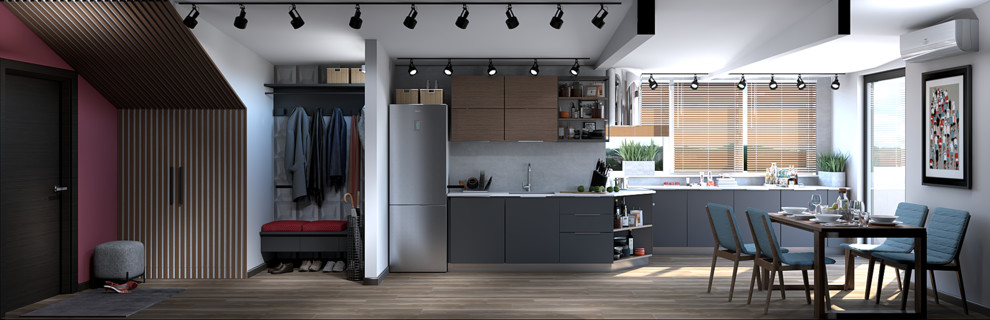 Обложка проекта: Квартира-мансарда площадью 140 кв м