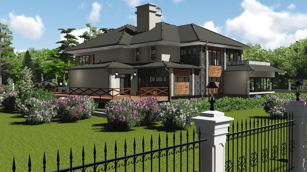 современный дизайн коттеджа