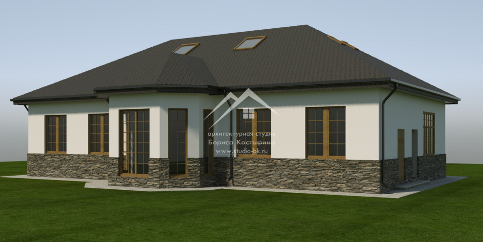 Проект двухэтажного дома в стиле кантри, 270 м²