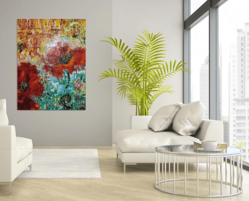 Гостиная - Дизайн интерьера - Картины художницы Дианы Маливани (2)