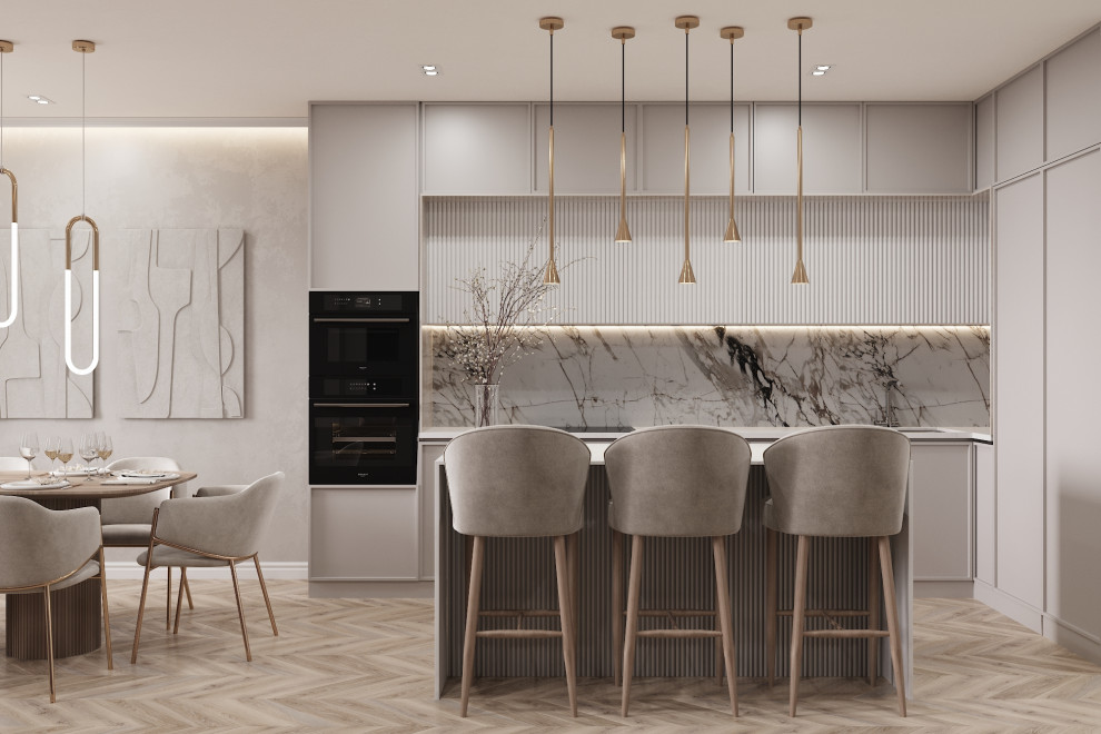 Проект интерьера кухни-гостиной