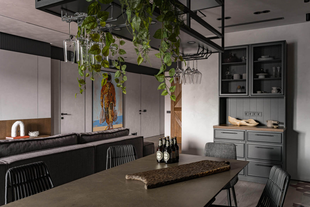 Гостиная  стиле лофт