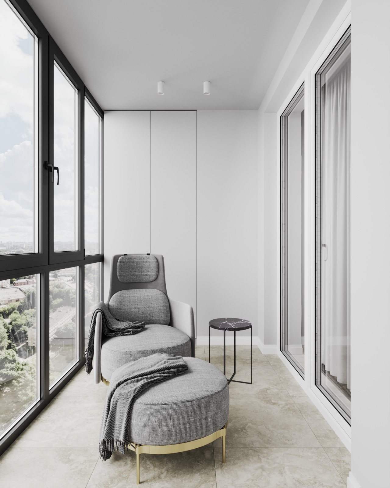 Обложка проекта: ЖК Норвежский, гостиная-кухня, 86 кв.м