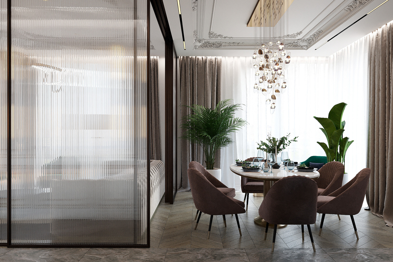 Интерьер квартиры ЖК "КУТУЗОВСКИЙLIFE" 105м2 г. Москва