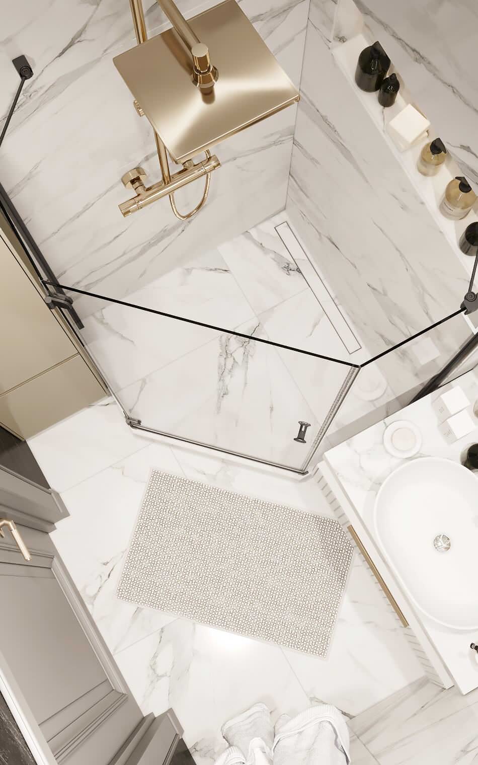 Душевая к классическом стиле