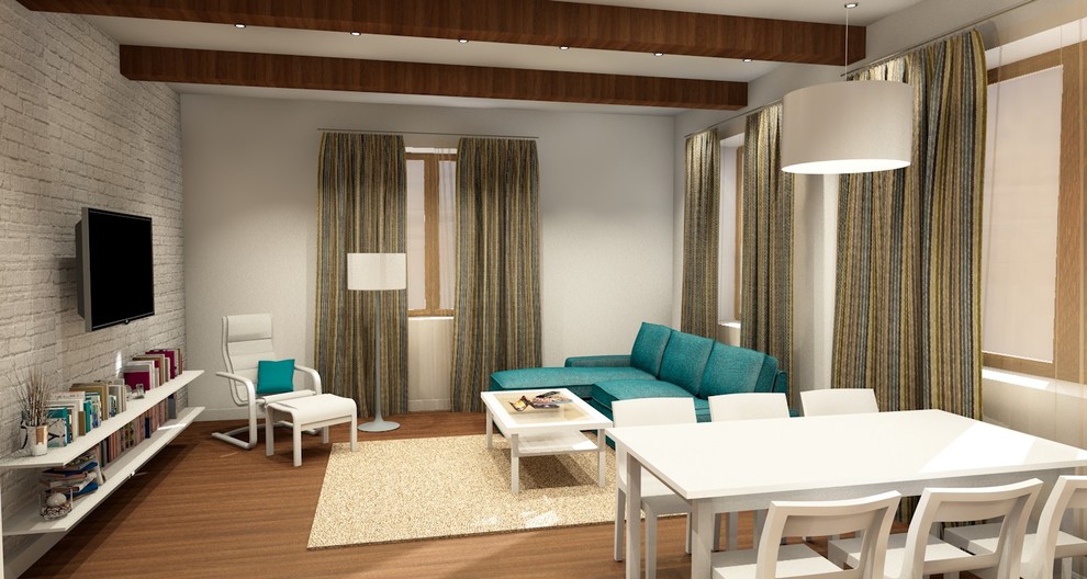 Уютный лофт для молодой семьи.