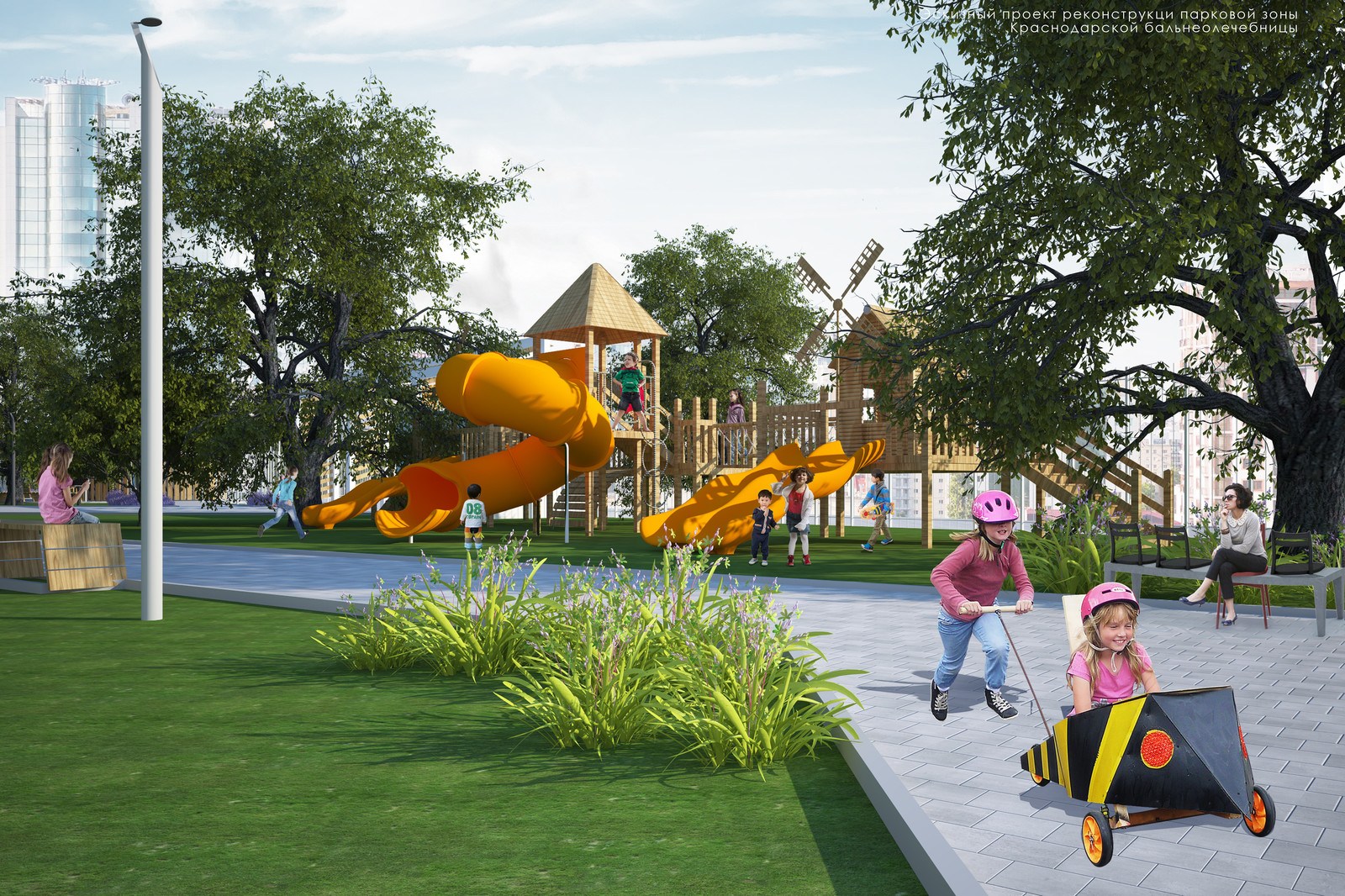 Реконструкция парка при Краснодарской бальнеолечебнице