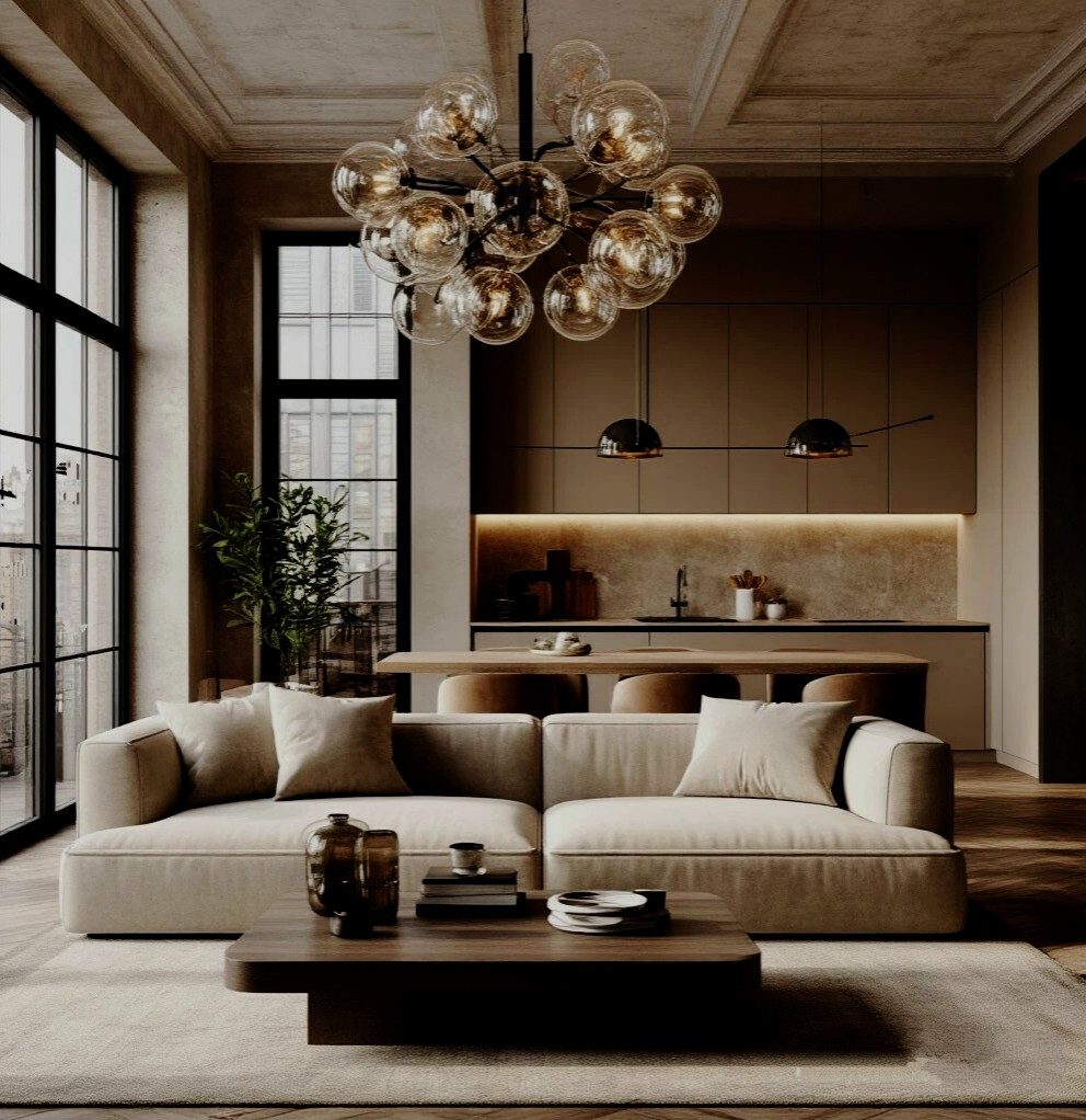 Квартиоа в бежевых оттенках в центре Екатертнбурга