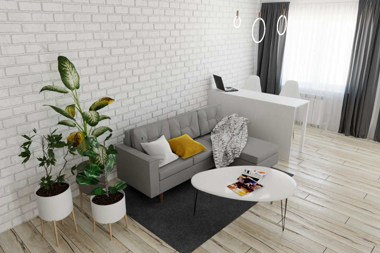 Обложка проекта: Дизайн гостиной в стиле лофт в Тольятти