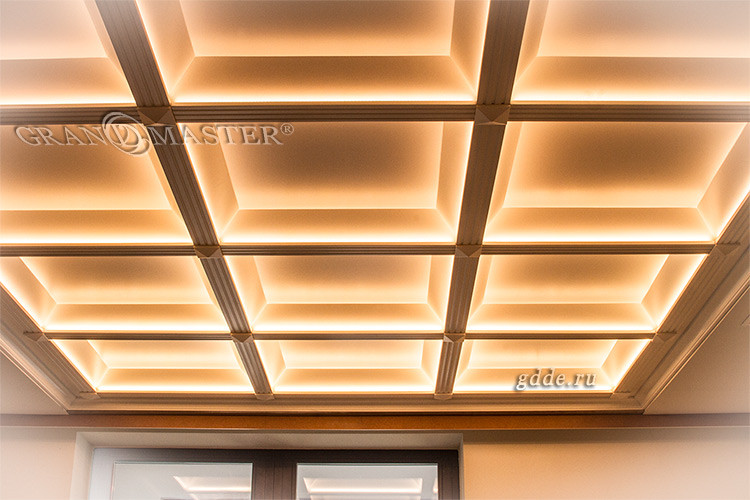 Обложка проекта: Кессонный потолок "Пирамида"