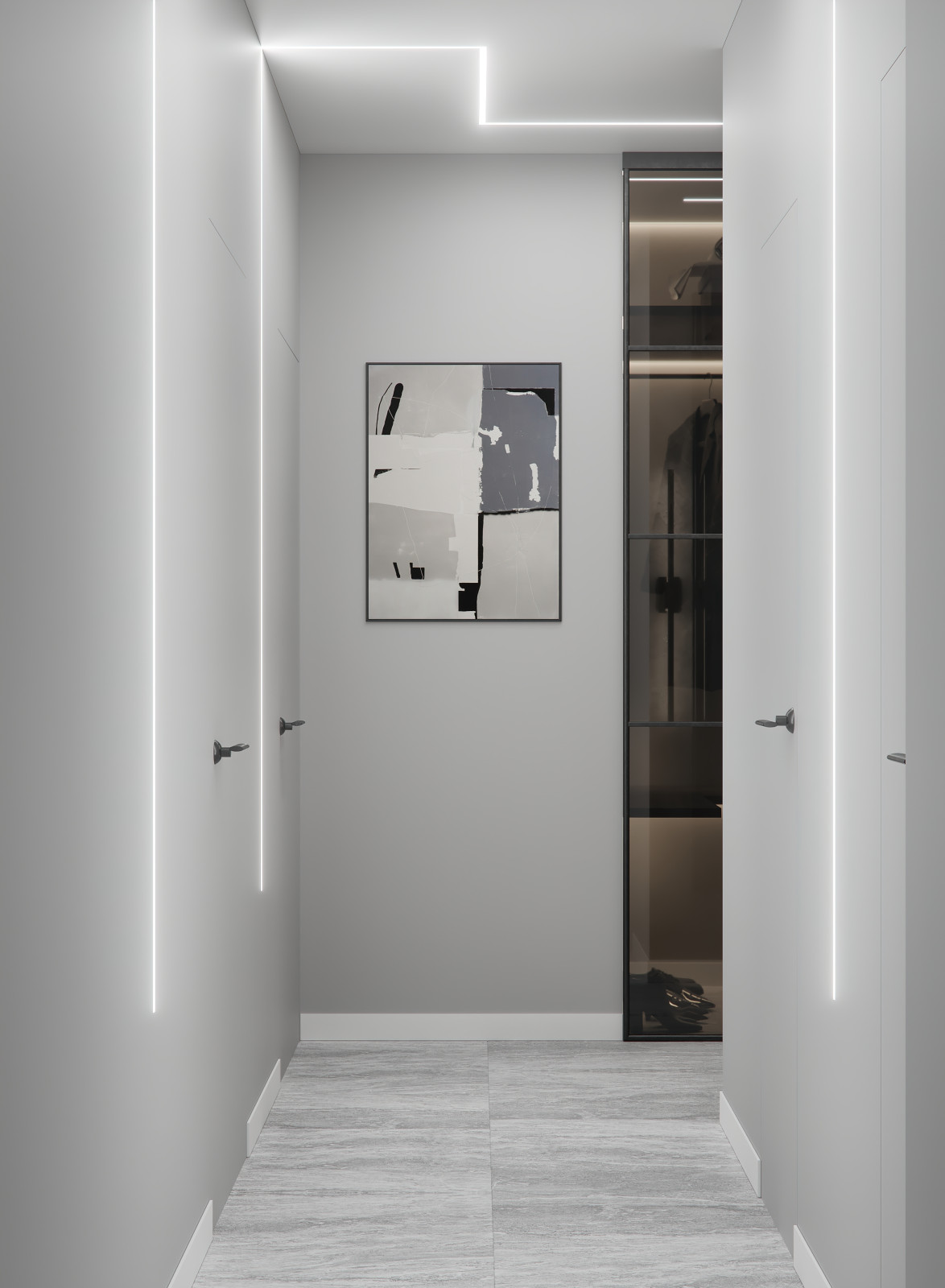 Дизайн интерьера в серых тонах