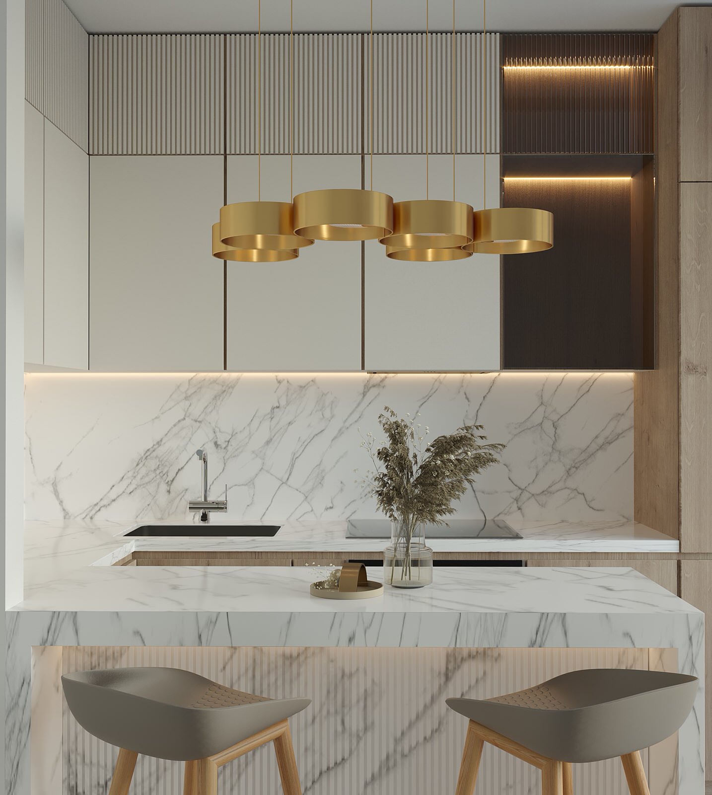 Обложка проекта: Авторская кухня в ЖК « Небо»