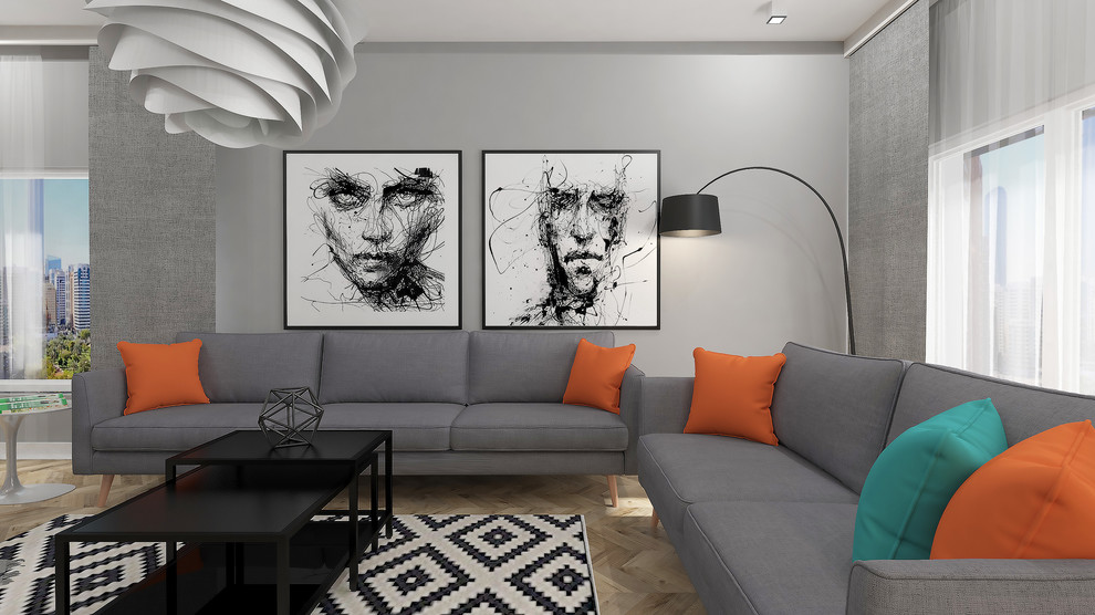 Апартаменты в скандинавском стиле для молодой семьи