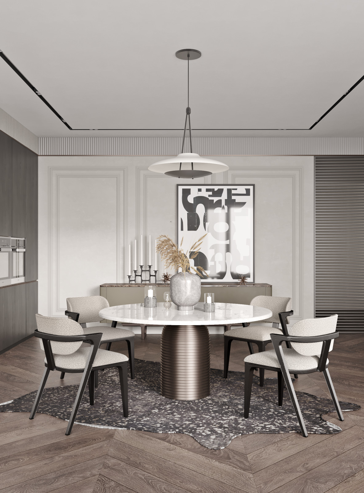 Обложка проекта: Дизайн кухни-гостиной в роскошных апартаментах Санкт-Петербурга