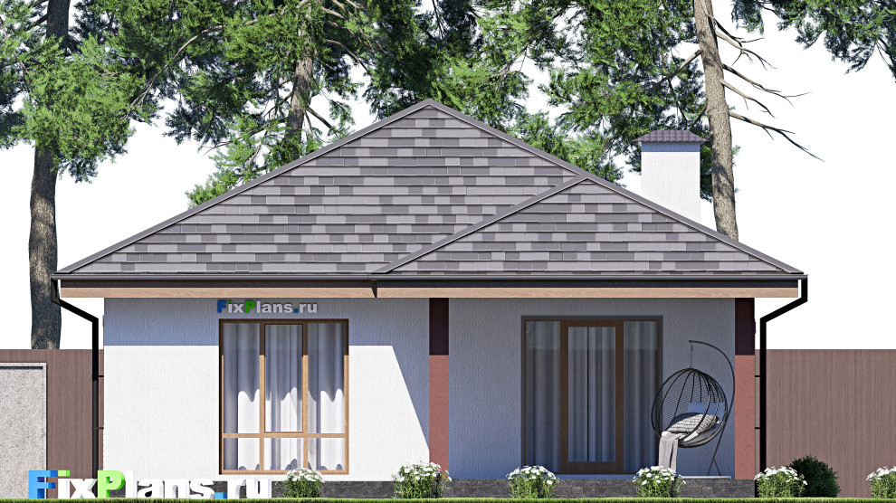 Проект одноэтажного дома 10х19м S123м2 F-18080