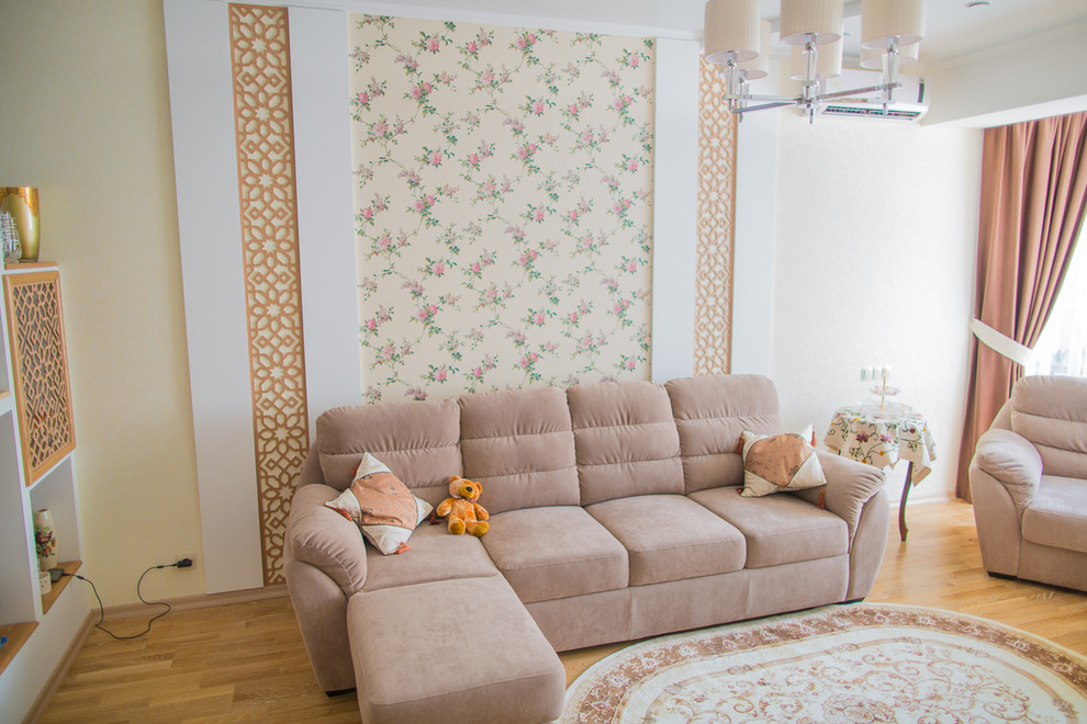 Гостиная в новостройке на Набережной Леонова