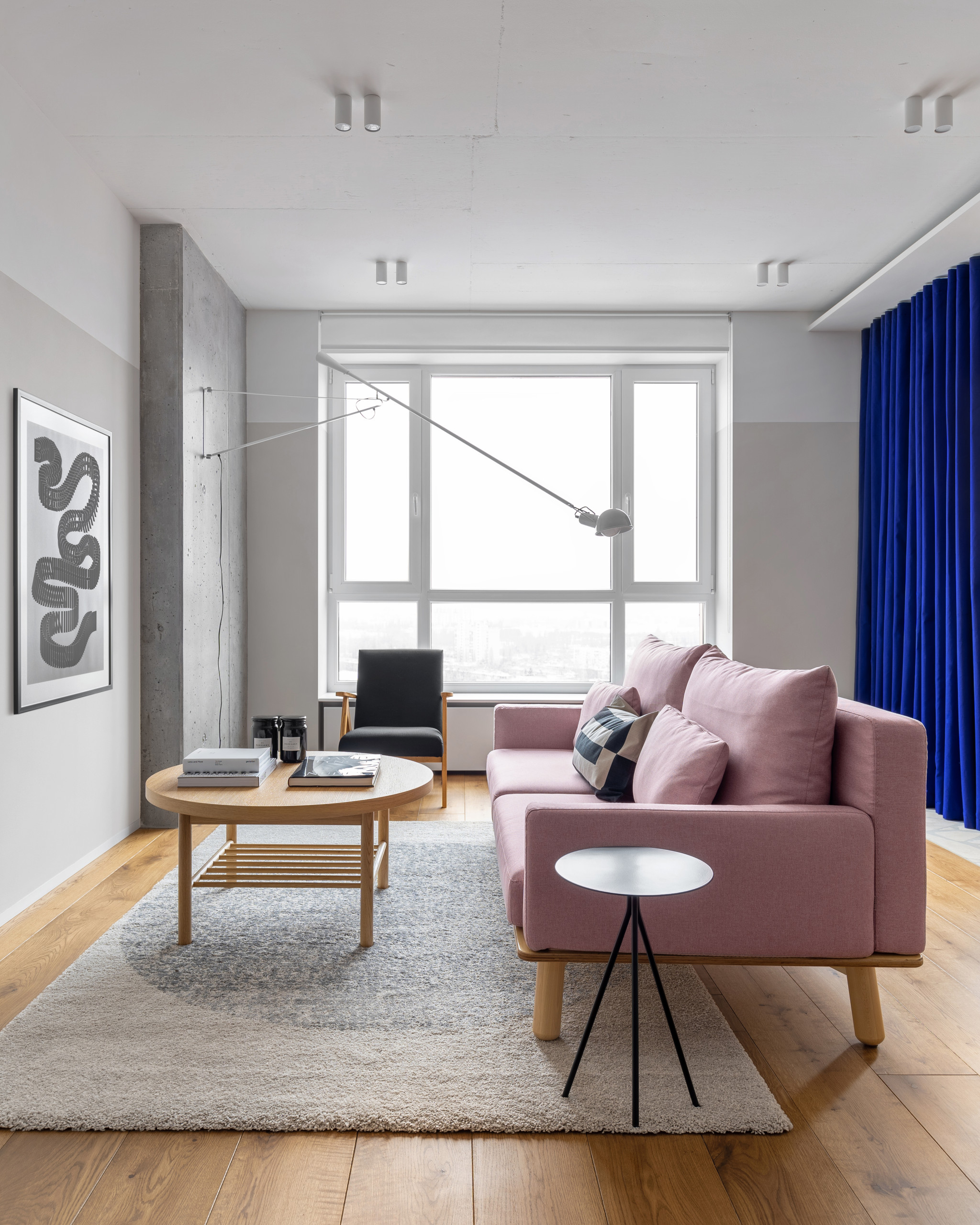 Houzz Украина: Квартира c шторами вместо перегородок