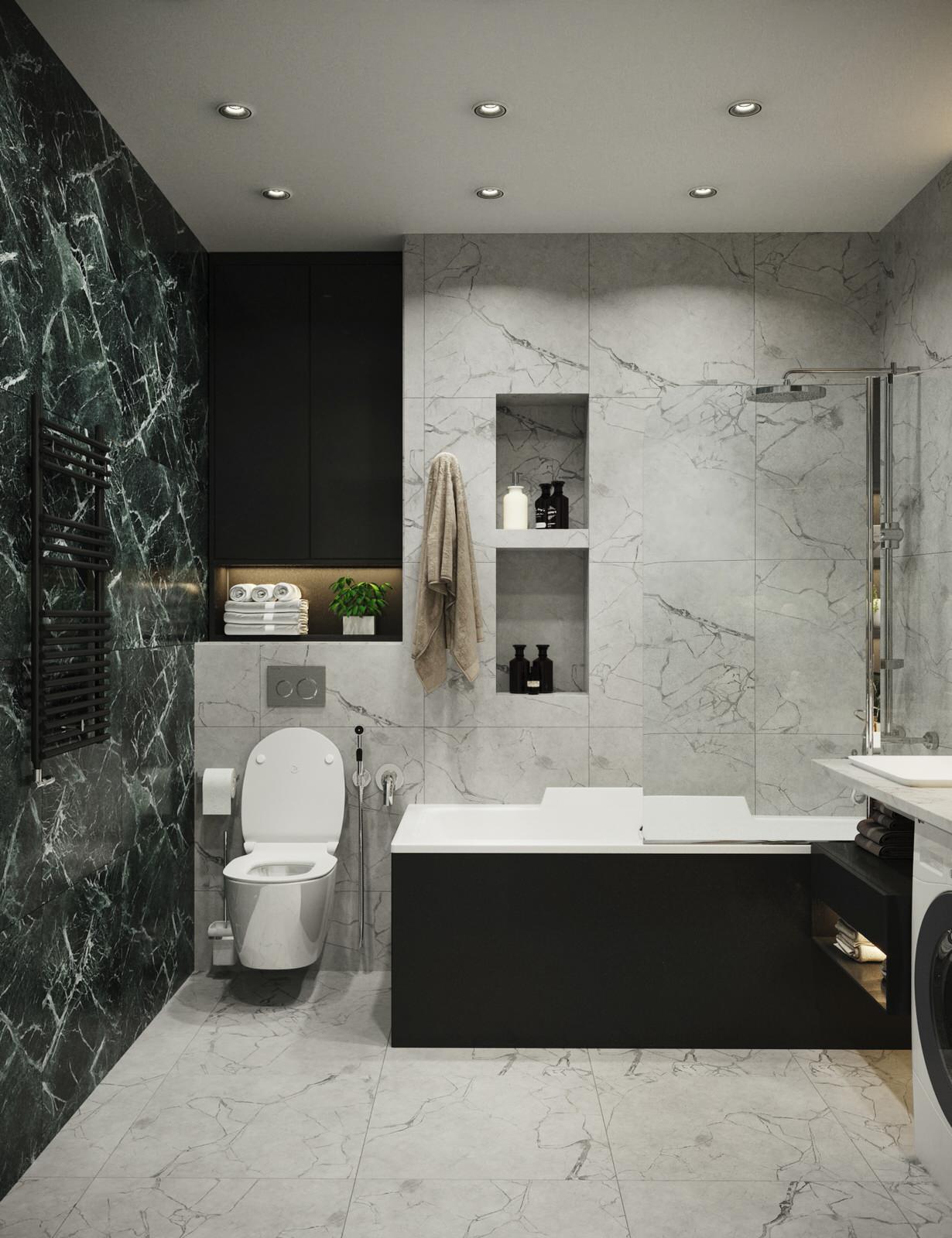 Обложка проекта: Дизайн и визуализация ванной комнаты