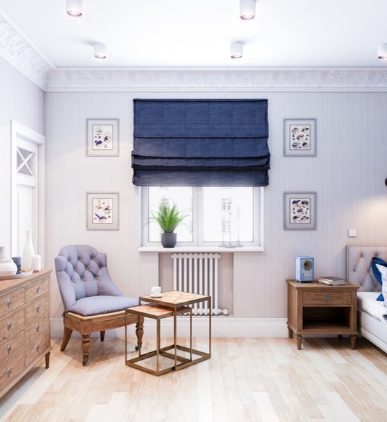 Дизайн квартир в светло синих тонах