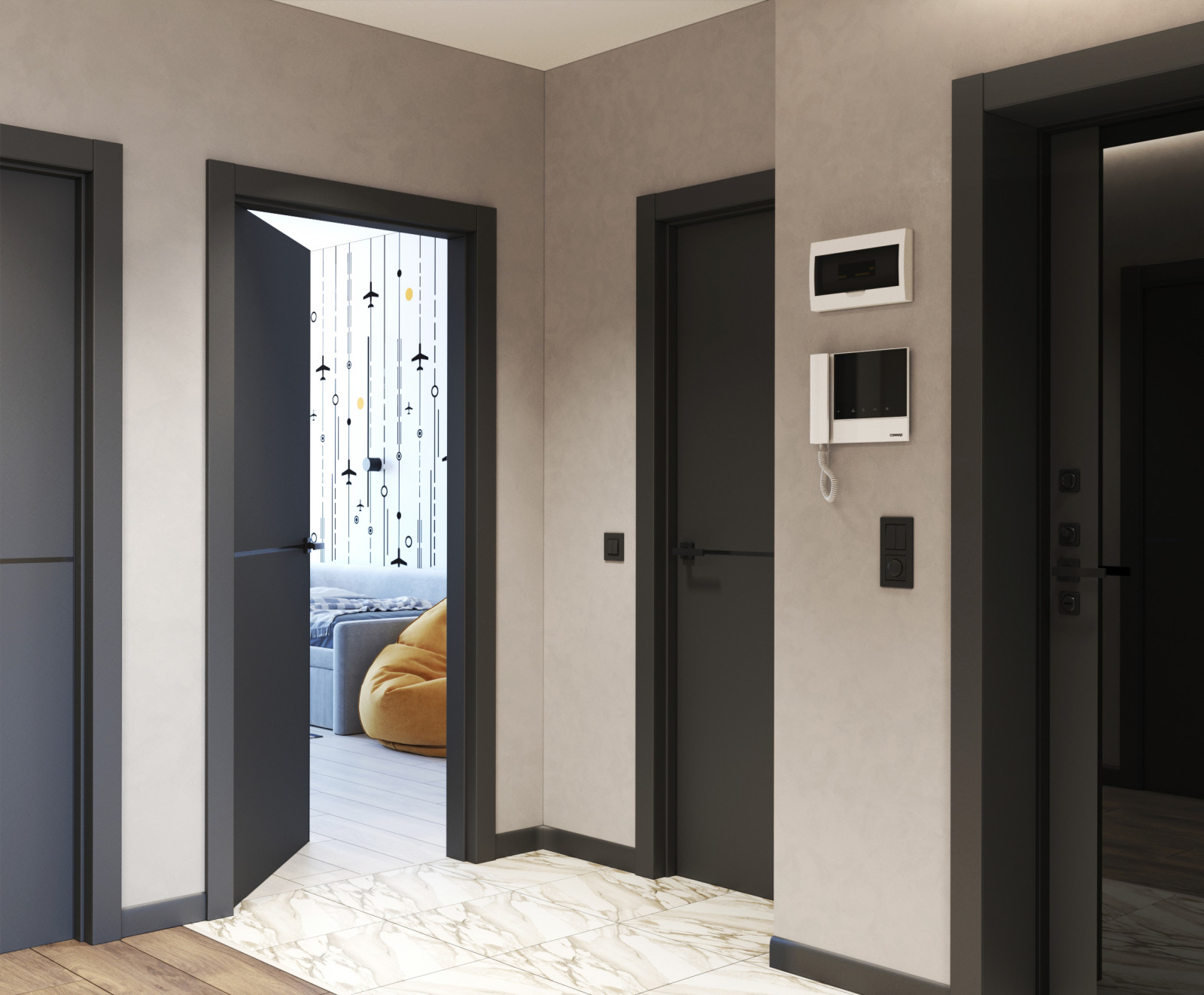 Дизайн-проект квартиры 75 кв.м, г.Тверь