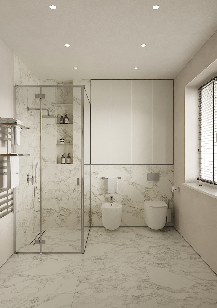 Дом с мансардой в современном стиле