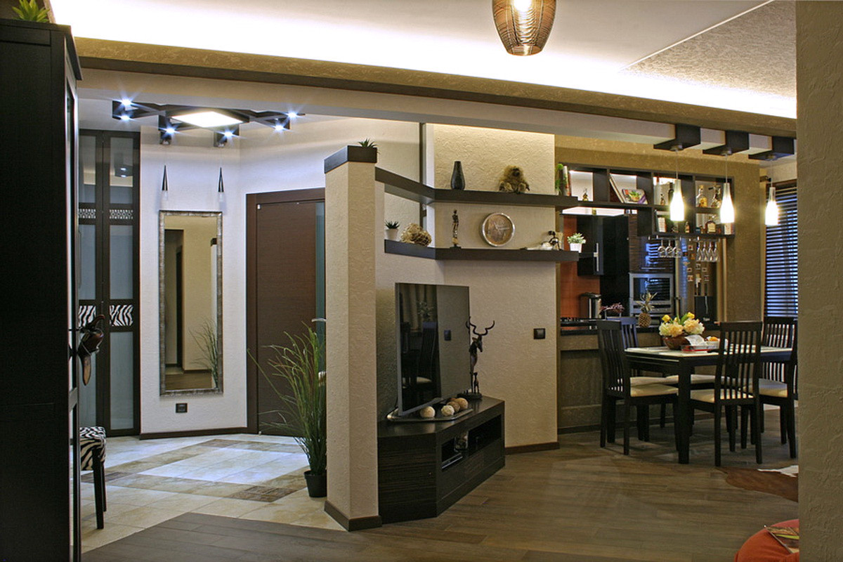 Обложка проекта: Квартира с африканскими мотивами в г. Обнинске.