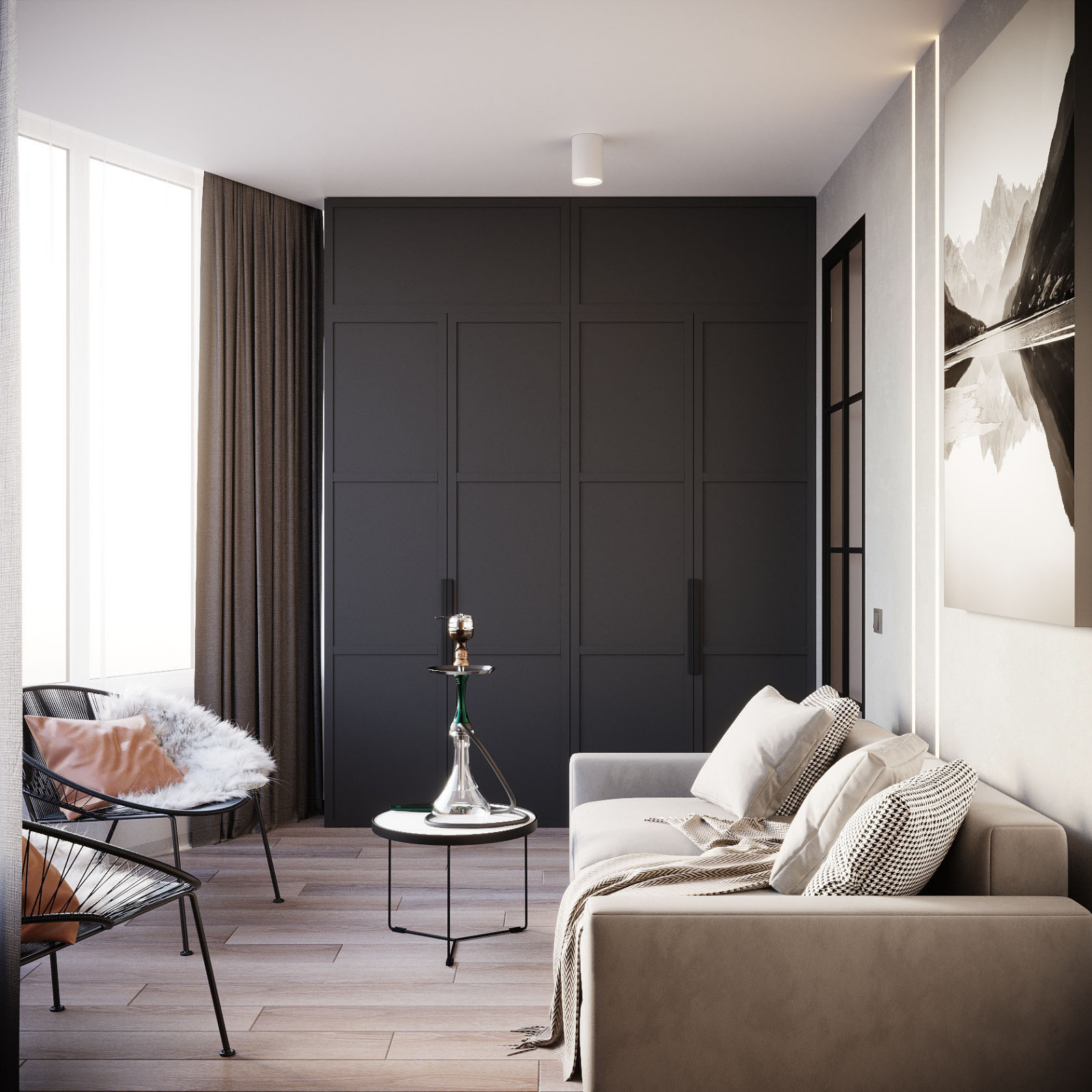 Интерьер трехкомнатной квартиры в стиле Неоклассика