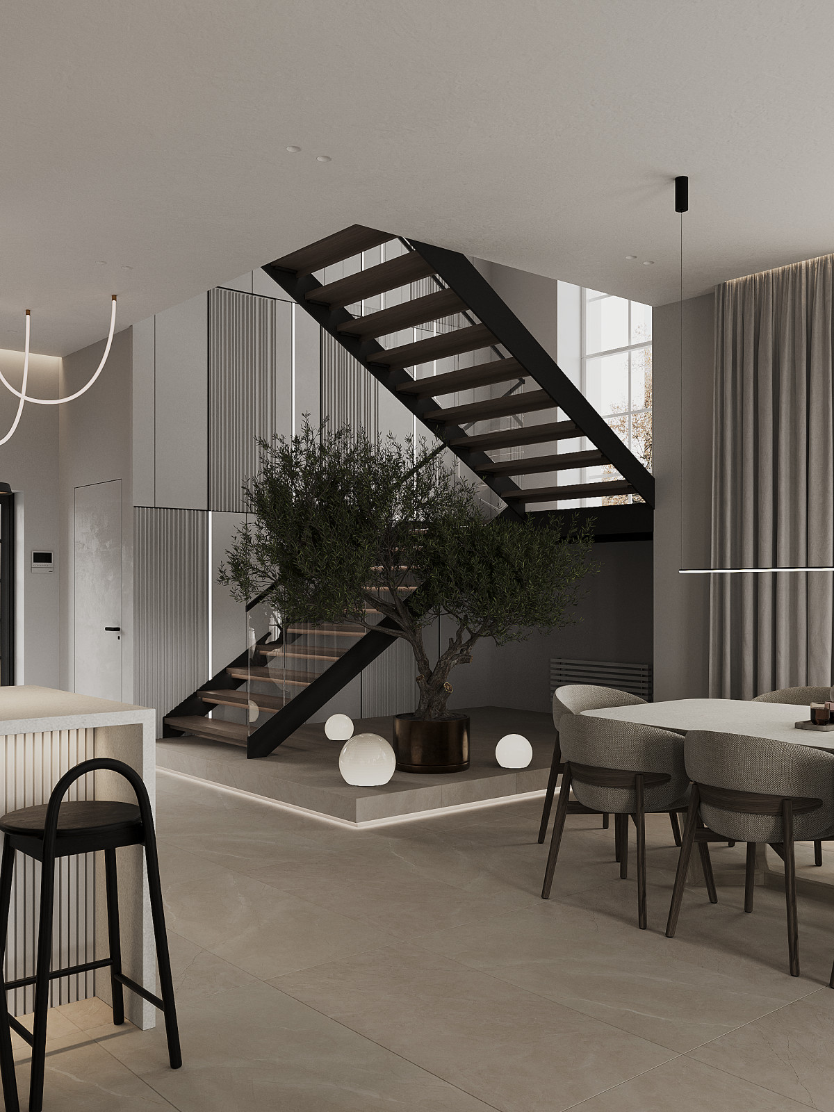 Проект интерьера для дома в коттеджном поселке "Ингардия"