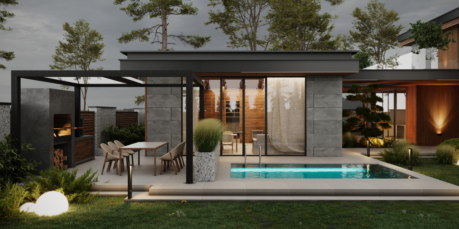 Проект загородного дома L-House