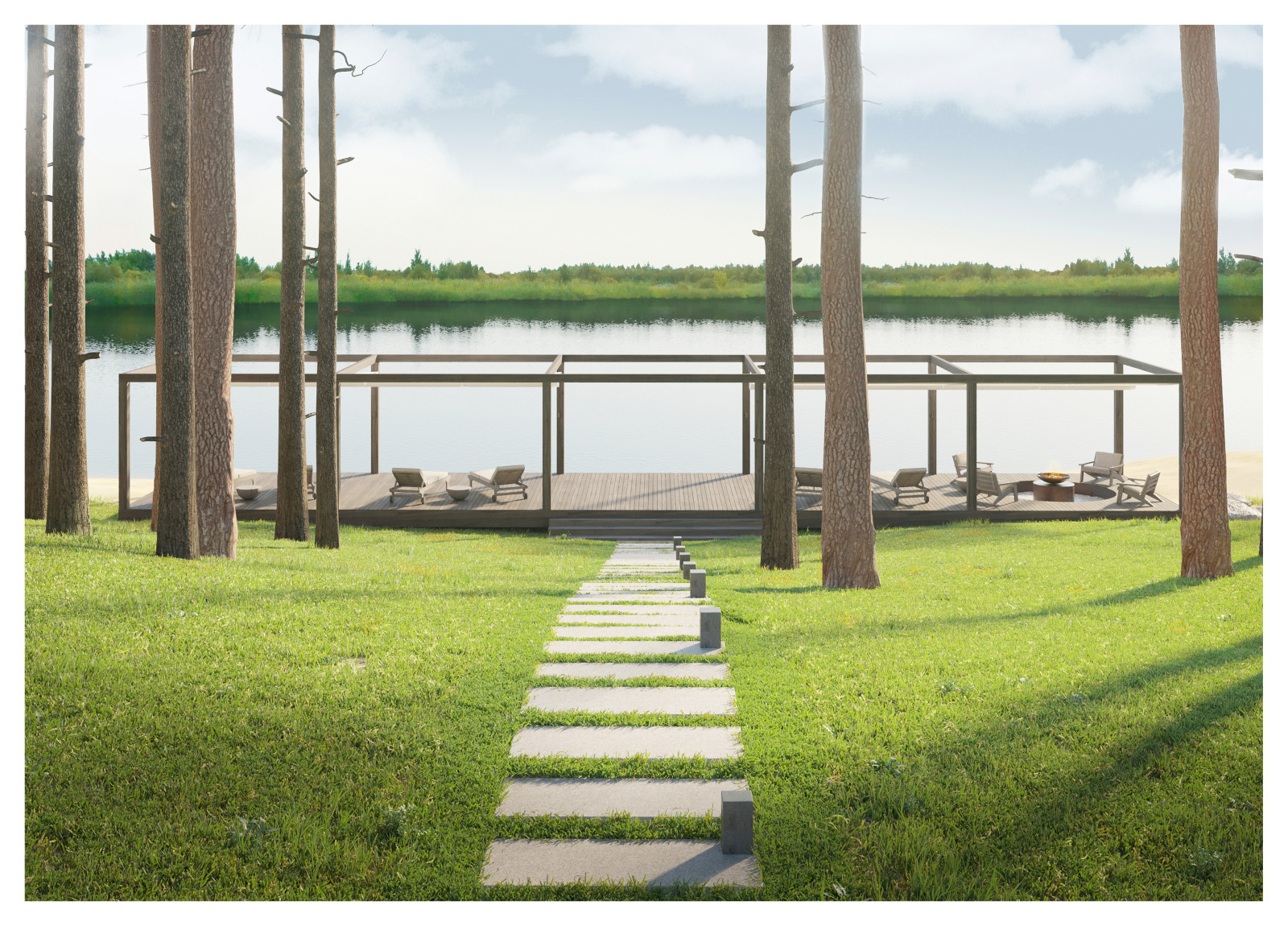 Дом охотника. Благоустройство территории.