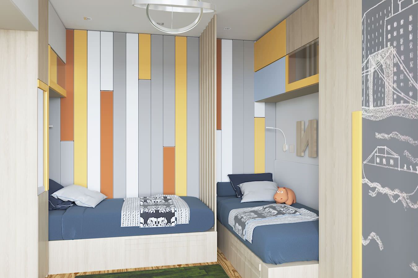 Детская комната для двух мальчиков "Лучезарный"