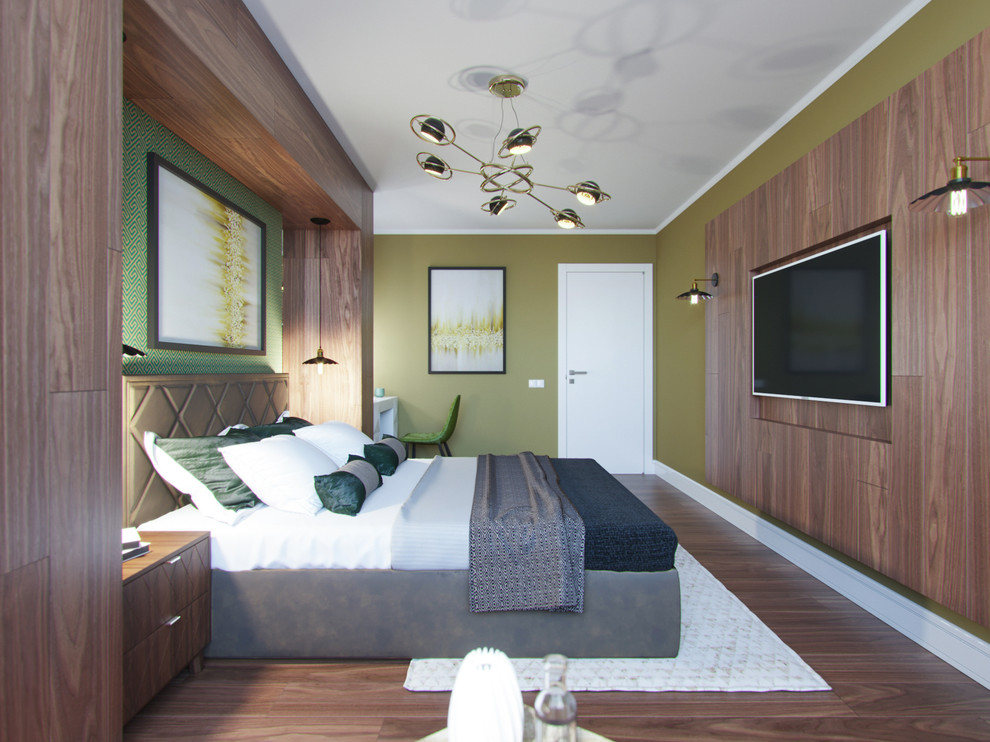 Дизайн интерьера спальни для молодой пары с двумя детьми