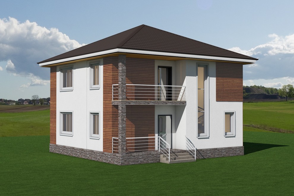 Обложка проекта: Проект дома из газобетона № 785 — 152 м2