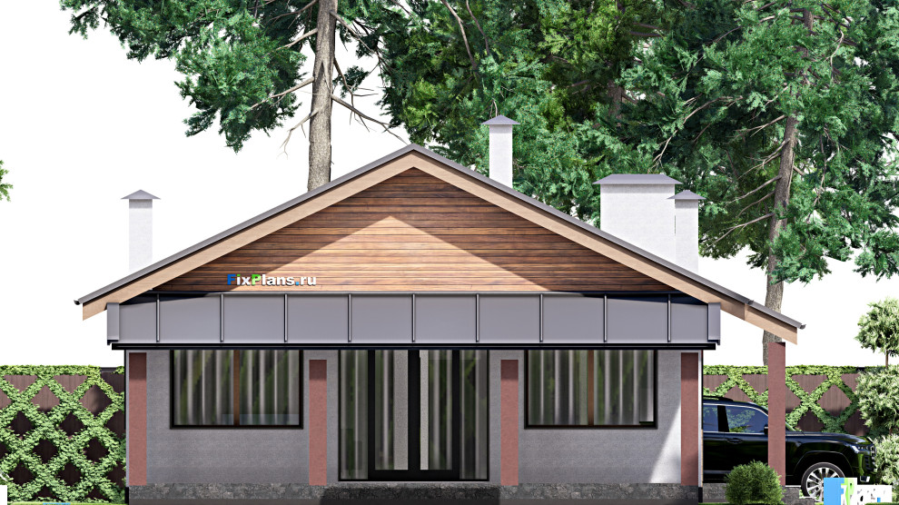 Проект одноэтажного дома 11х20м S163м2 F-17000