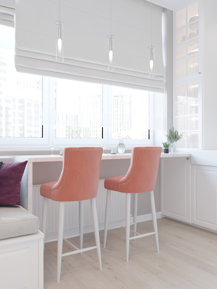 Дизайн санузла и кухни-гостиной