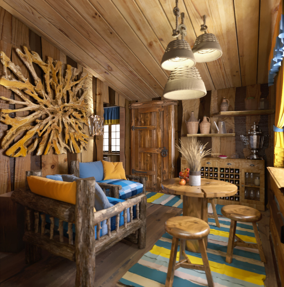 Гостевой деревянный домик, 2 этажа,