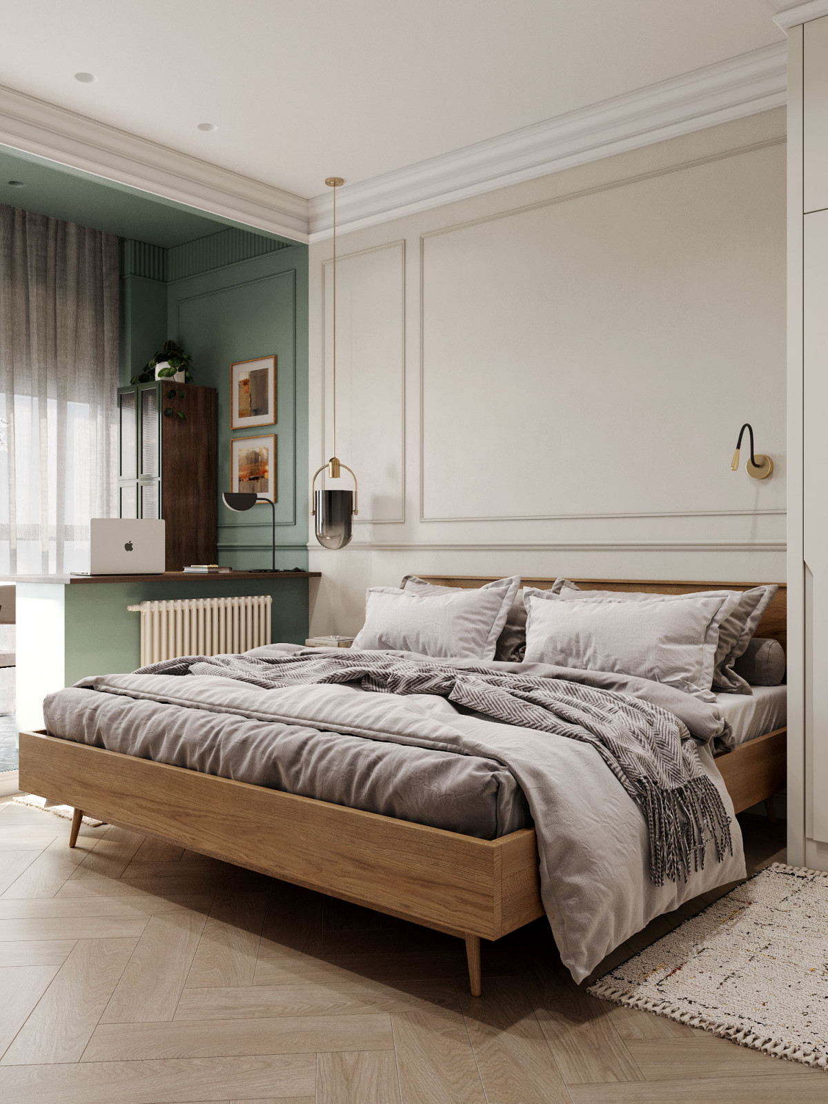 Спальня с яркими акцентами в ЖК Соло