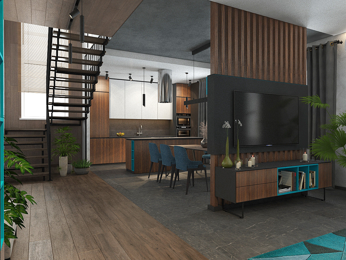 Проект дома общей площадью 198 м2