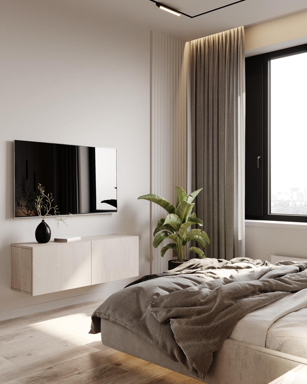 Спальня в стиле минимализм