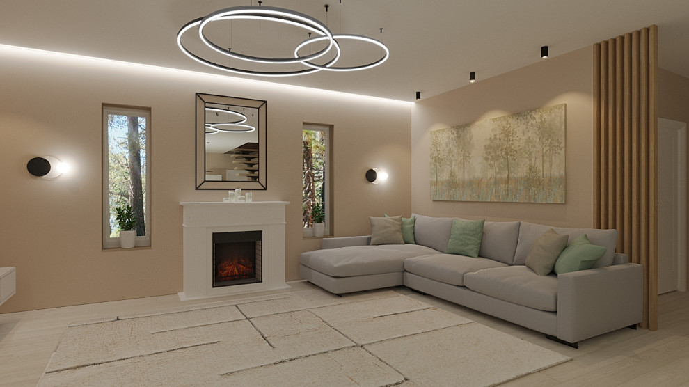 Кухня гостиная в частном доме