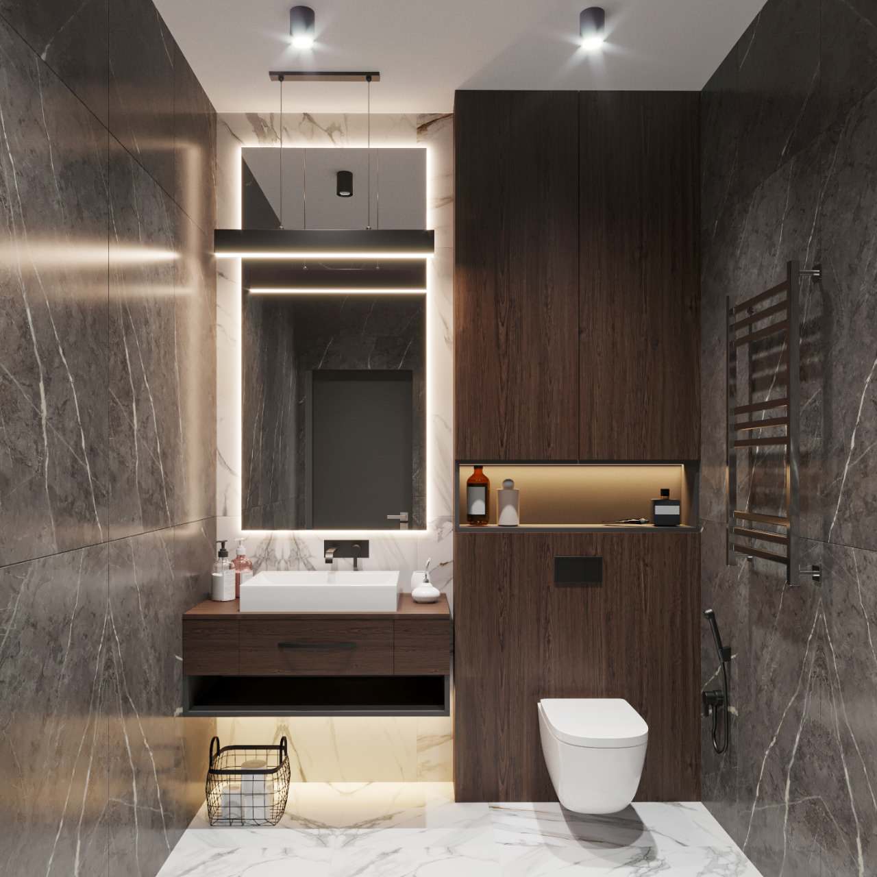 Квартира в современном стиле с кофейными оттенками