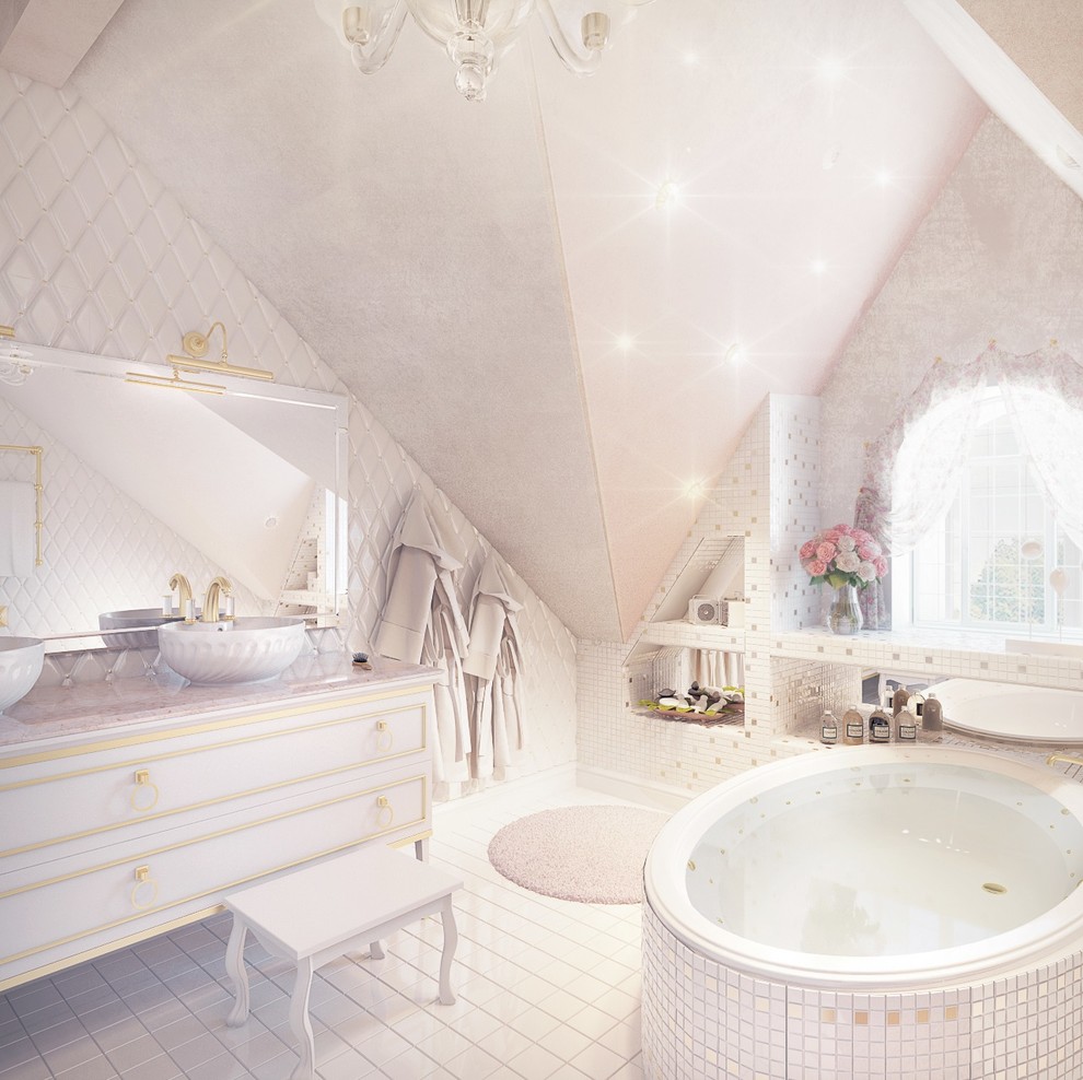 Детская ванная комната (Третий этаж, мансарда)